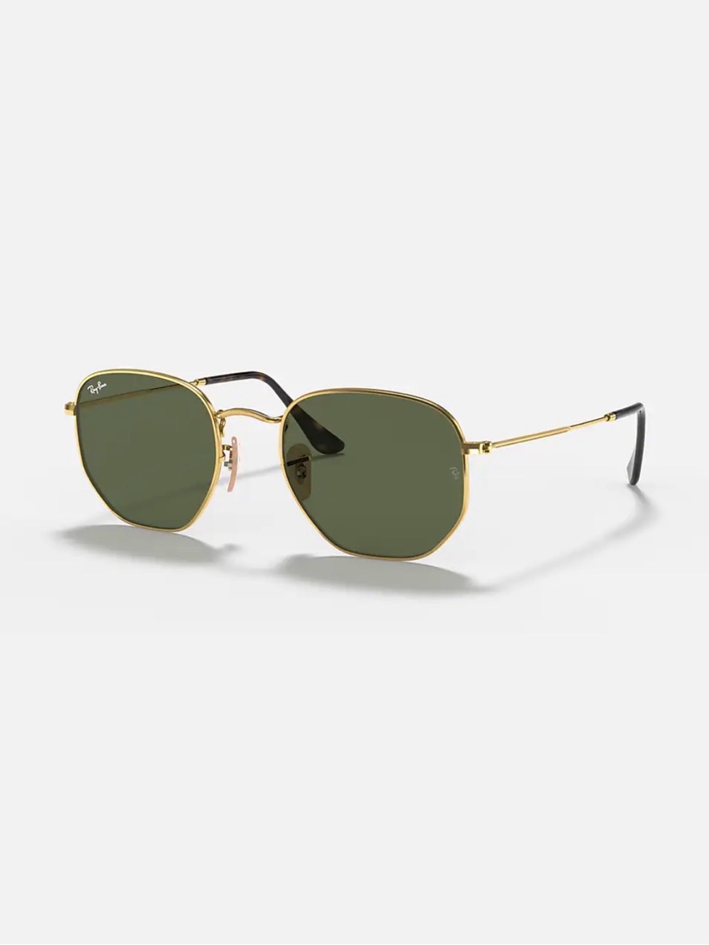 Ray-Ban Gold Frame Sunglasses with Green Lenses